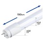 10x Samsung Kristall LED Röhre 150cm, 24W T8, 300º - Höhe Leuchtkraft