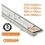 OSRAM LED-Chip Feuchtraum-Wannenleuchte 150cm (44W-38W-32W-25W Einstellbar) IP66