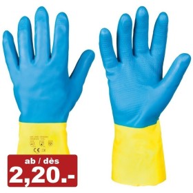 144paar Chemikalienschutz-Arbeitshandschuhe, Doppelbeschichtung aus Polychloropren über Naturlatex