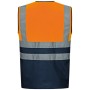 10 stk. (1 karton) Warnschutzweste Reflektierend Gelb-Orange / Marine