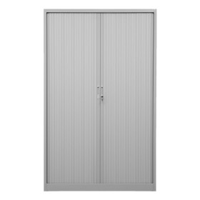 Wolfstahl Rolladenschrank Stahl 4 Fachböden Zylinderschloss 100 x 40 x 180 cm lichtgrau