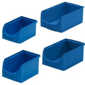 Contenitore portaoggetti blu con apertura frontale