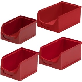 Bac de rangement rouge à façade ouverte