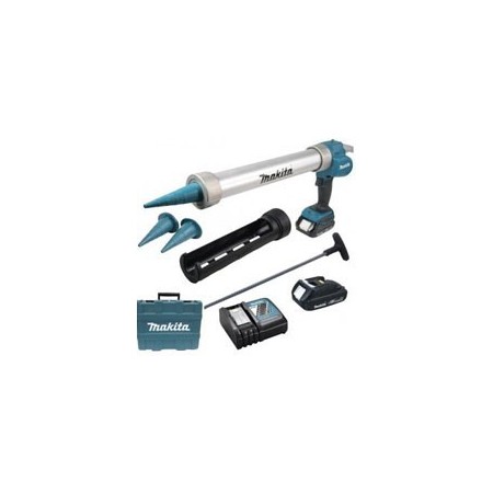 Makita DCG180RYEX pistolet de calfeutrage sans fil 18V + accessoires + 2x batterie 1.5Ah + chargeur + étui