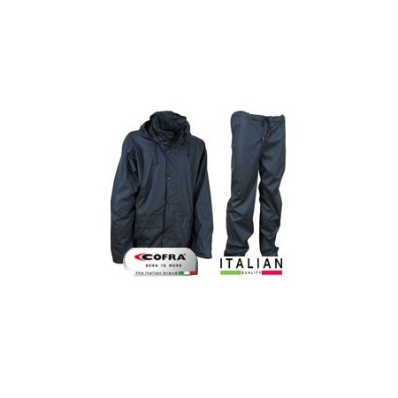 Ensemble de protection contre la pluie (veste + pantalon) Cofra Blue