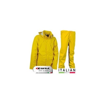 Protezione antipioggia SET (giacca + pantaloni) Cofra Giallo