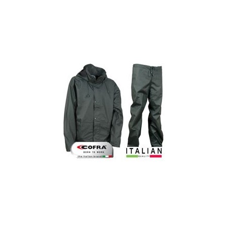 Ensemble de protection contre la pluie (veste + pantalon) Cofra Green