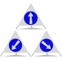 Signal de pliage TRIO 70cm (flèche-droite - flèche-gauche - flèche-droite)