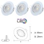 copy of 3x Led Spot Einbaustrahler 5W, Weiss für Bad & Dusche IP65