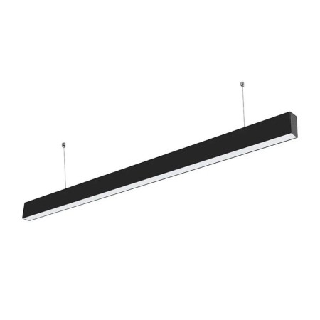 Lampada a sospensione a LED lampada a sospensione 120 cm nera per ufficio, soggiorno, sala da pranzo