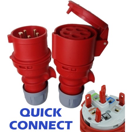 Quick-Connect CEE 32A STECKER & KUPPLUNG SET