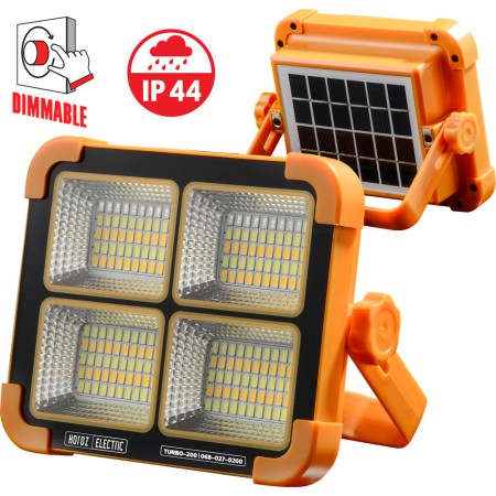 Proiettore LED solare 200W dimmerabile, CCT selezionabile 1466lm