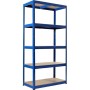 SCHWERLASTREGAL 880kg - 176cm hoch - 90cm breit - 45cm tief - 5 Ebene - Blau