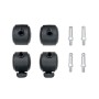 Abfalltrennung Triplex, RAL 7035/RAL 7016,RAL 1003, RAL 5010, verz. Innenbehälter, 3x30 Liter