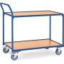 Fetra Tischwagen mit 2 Böden, Griff hochstehend, blau