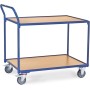 Fetra Tischwagen mit 2 Böden, Griff hochstehend, blau