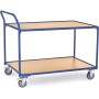 Fetra Tischwagen mit 2 Böden, Griff hochstehend, blau